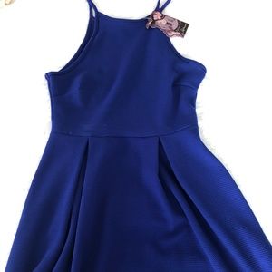 🆕Cobalt Blue Mini Skater Dress Size 6